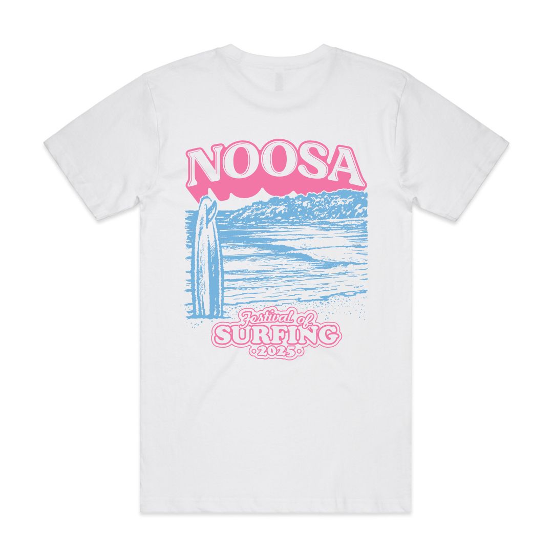 NOOSA TEE - WHITE/BLUE