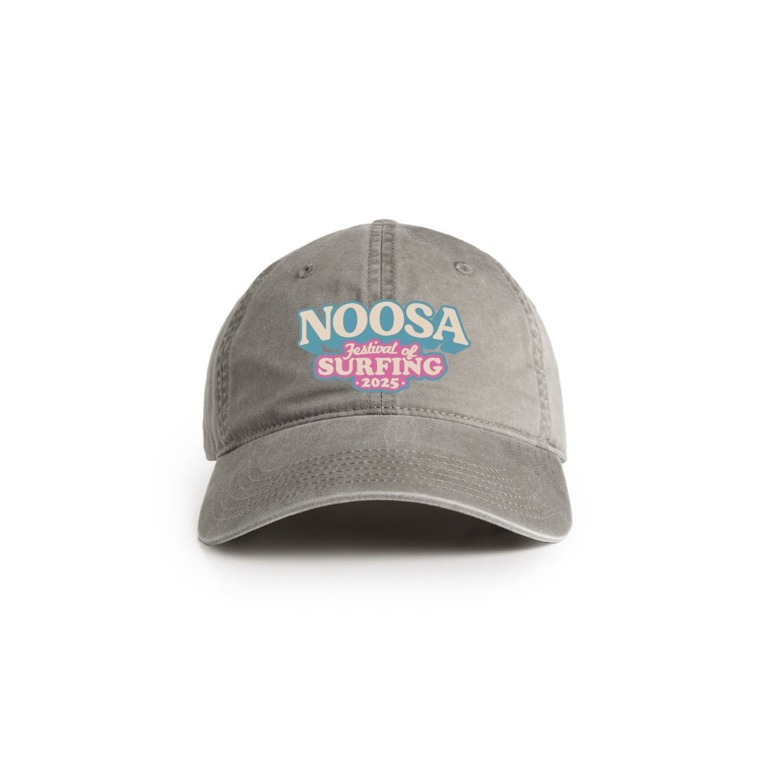 NOOSA EMBROIDERED CAP - FADED GREY/BLUE